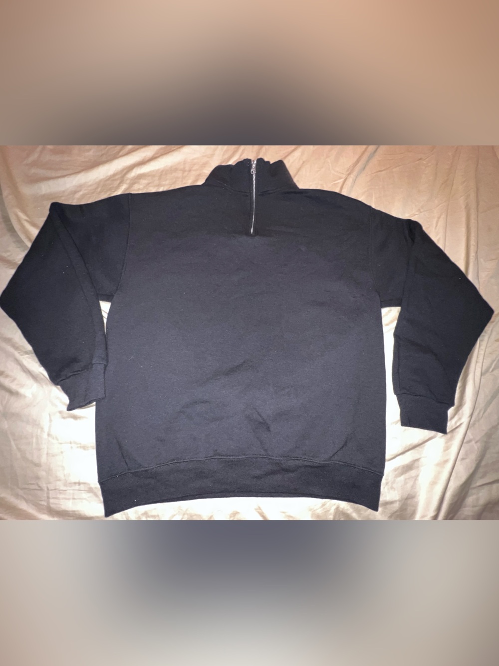 Jerzees Black Half-Zip Men's Sweater